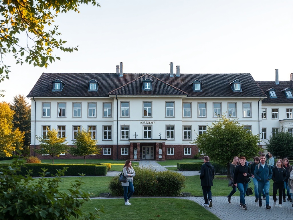 Maturzyści na XV Targach Edukacyjnych w Malborku przeglądający oferty uczelni i szkół policealnych