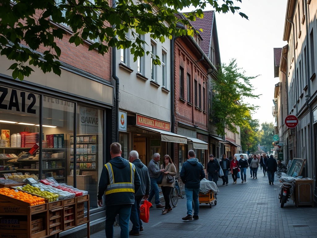 Grafika symbolizująca nowe mieszkania komunalne w Malborku, z logo BGK lub symbolem dofinansowania